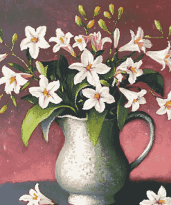 Blossoming Lilies in Jug Diamond Painting