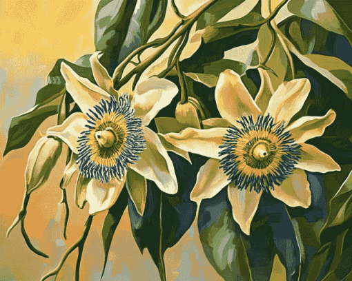 Blossoming Passionflower Diamond Painting