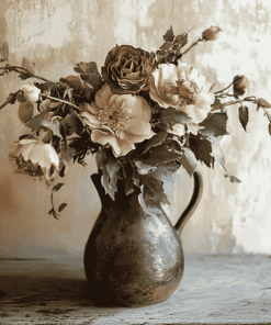 Blossoms in Vintage Vase Diamond Painting