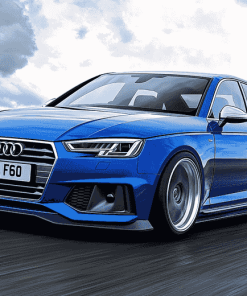 Blue Audi A4 Engines Diamond Painting