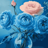 Blue Blossoms Diamond Painting