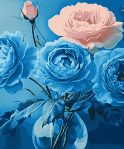 Blue Blossoms Diamond Painting