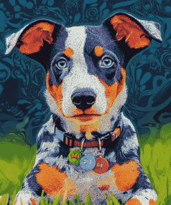 Blue Cattle Dog Puppy Diamond Painting