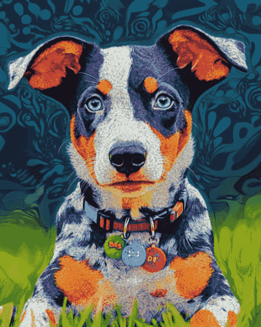 Blue Cattle Dog Puppy Diamond Painting