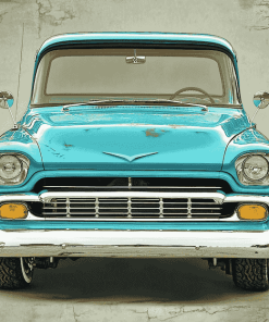 Blue Chevy Apache Enthusiast Diamond Painting