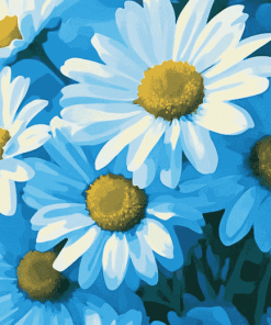 Blue Daisies Flower Diamond Painting