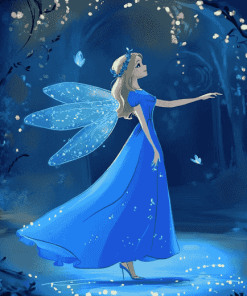 Blue Fairy Disney Fantasy Diamond Painting