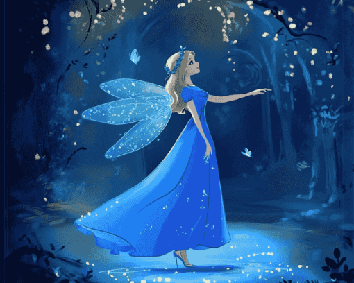 Blue Fairy Disney Fantasy Diamond Painting