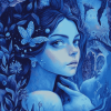 Blue Fantasy Girl Diamond Painting