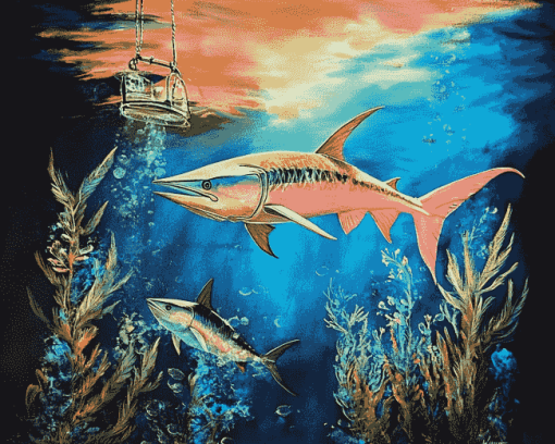 Blue Marlin Fish Diamond Painting