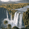 Blue Nile Waterfall Scenery Diamond Painting