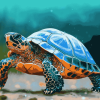 Blue Ocean Turtle Diamond Painting