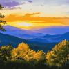 Blue Ridge Mountains Sunset Diamond Painting