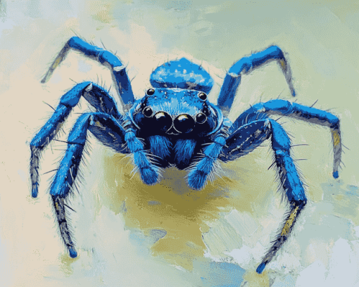 Blue Spider Insect Diamond Painting