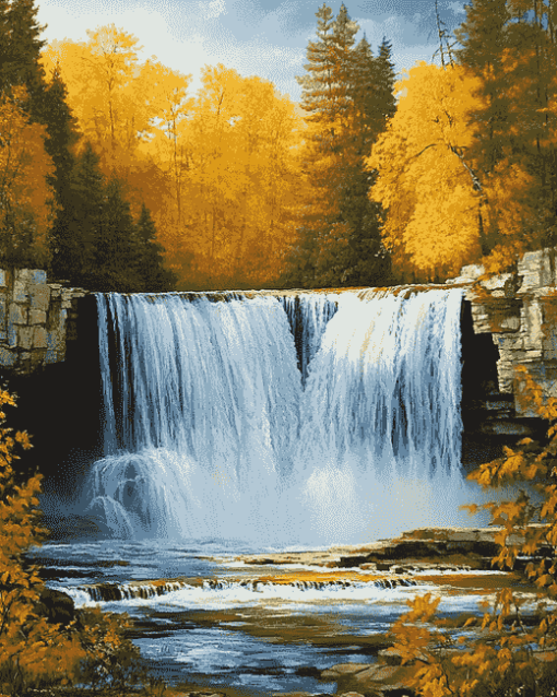 Bond Michigan Waterfall Diamond Painting