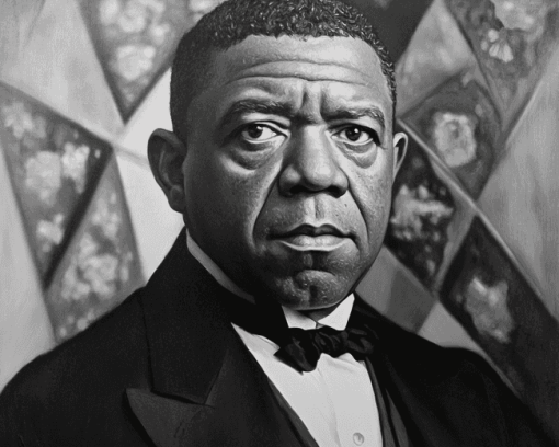 Booker Washington Monochrome Diamond Painting