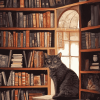 Bookshelf Cat Diamond Painting