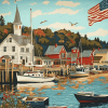 Boothbay Harbor Scenic Diamond Painting