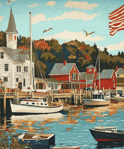 Boothbay Harbor Scenic Diamond Painting