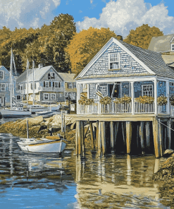 Boothbay Harbor Scenic View Diamond Painting