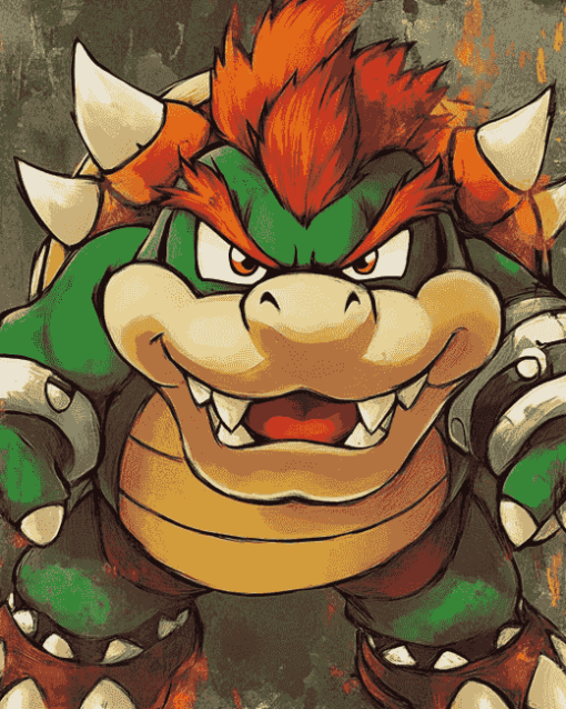 Bowser Anime Character Diamond Painting