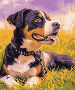 Boxer and Border Collie Puppies Diamond Painting