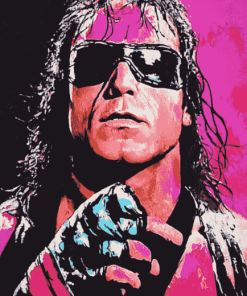 Bret Hart Famous Wrestler Diamond Painting