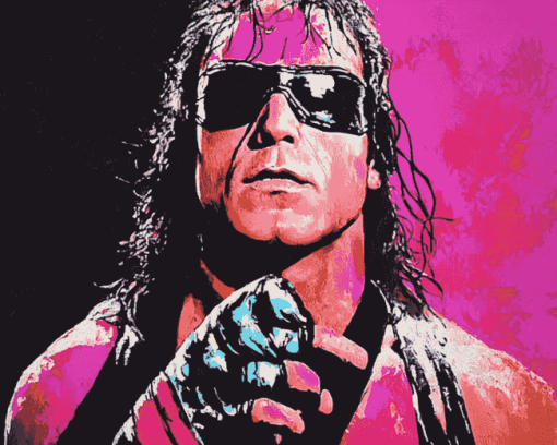 Bret Hart Famous Wrestler Diamond Painting