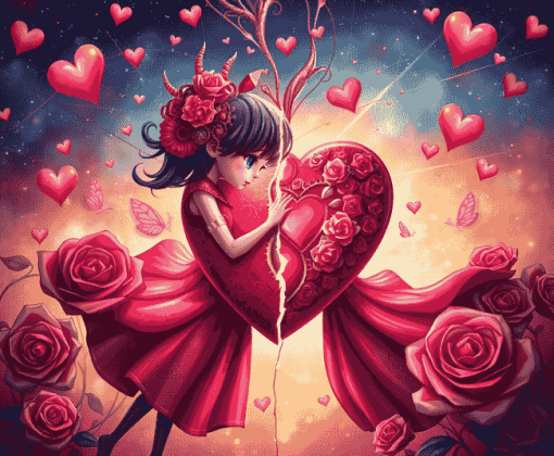 Broken Heart Fantasy Diamond Painting