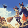 Broom Flying Anime Fantasy Diamond Painting