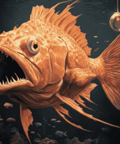 Brown Anglerfish Diamond Painting