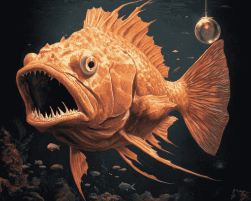 Brown Anglerfish Diamond Painting