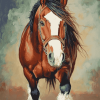 Brown Clydesdale Horse Diamond Painting