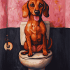 Brown Dog Cartoon Diamond Painting