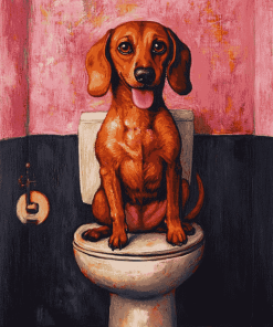 Brown Dog Cartoon Diamond Painting