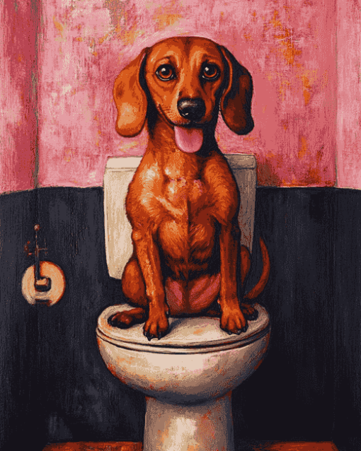 Brown Dog Cartoon Diamond Painting