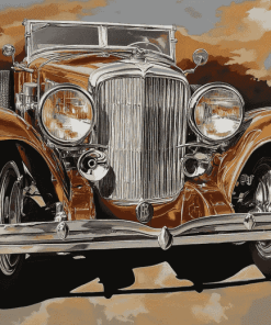 Brown Duesenberg Car Diamond Painting