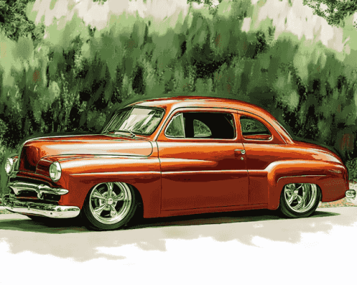 Brown Ford Coupe Diamond Painting