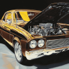 Brown HT Holden Classic Car Diamond Painting