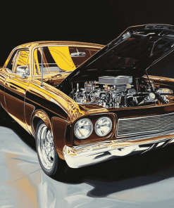 Brown HT Holden Classic Car Diamond Painting