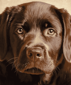 Brown Labrador Puppy Diamond Painting