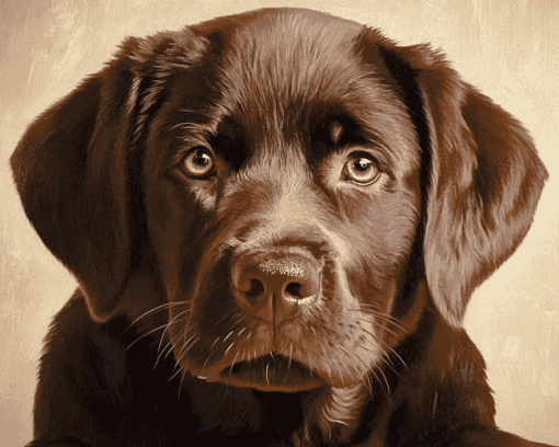 Brown Labrador Puppy Diamond Painting