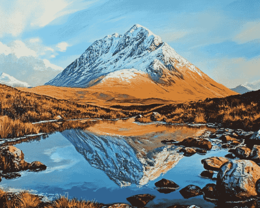 Buachaille Etive Mor Scenic Mountain Diamond Painting