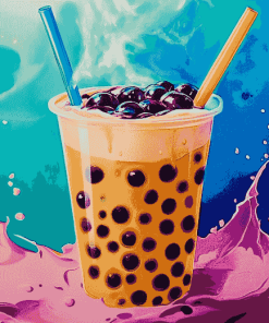 Bubble Tea Inspired Diamond Painting