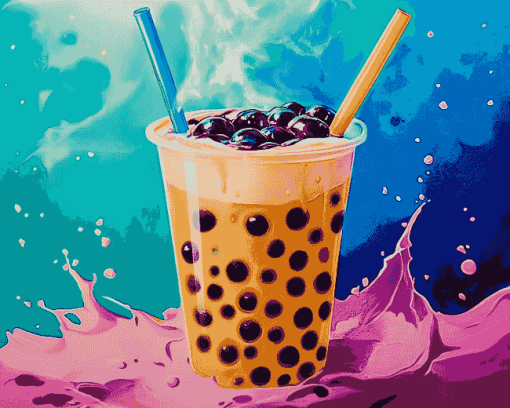 Bubble Tea Inspired Diamond Painting