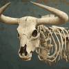 Bull Skeleton Skull Diamond Painting