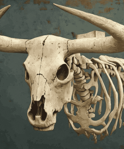 Bull Skeleton Skull Diamond Painting