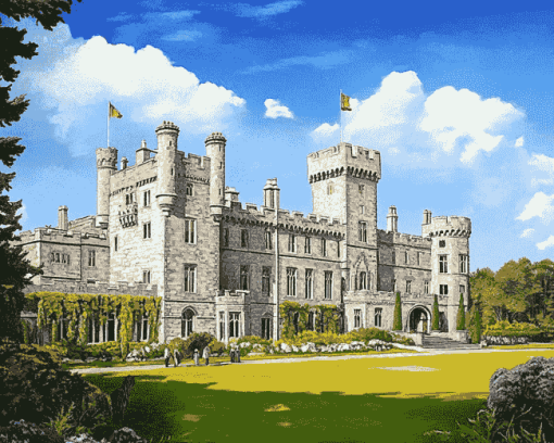 Cabra Castle Ireland Historic Sight Diamond Painting