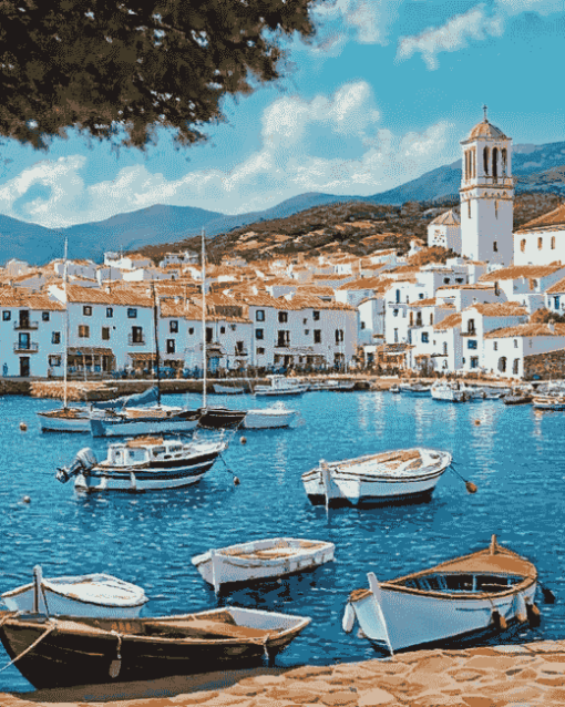 Cadaques Scenic Port Diamond Painting