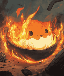 Calcifer Anime Adventures Diamond Painting